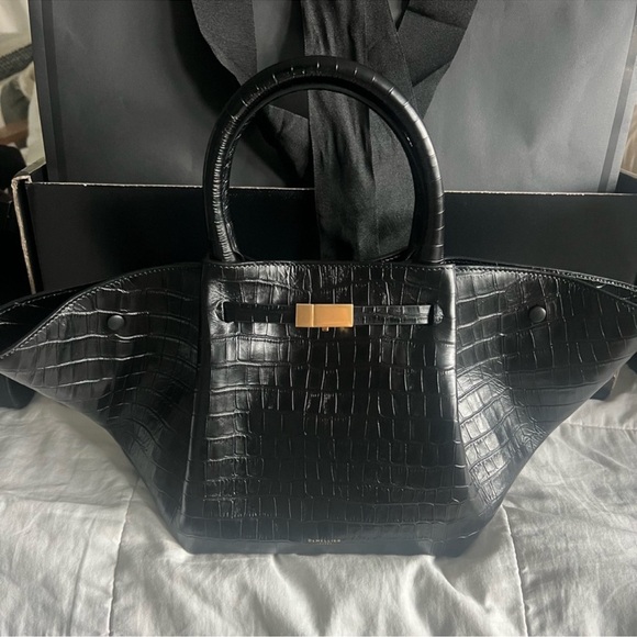 DeMellier Handbags - DeMellier Midi New York black croc effect bag brand new never worn in dustbag!
